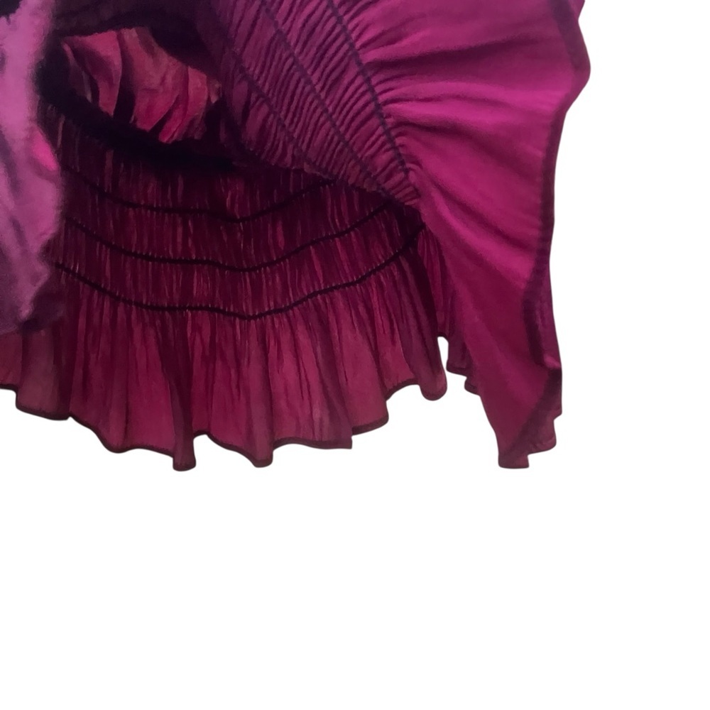 DO+BE Womens Cold Shoulder Blouse Burgundy Wine Size Small Feminine Goth - Picture 5 of 8